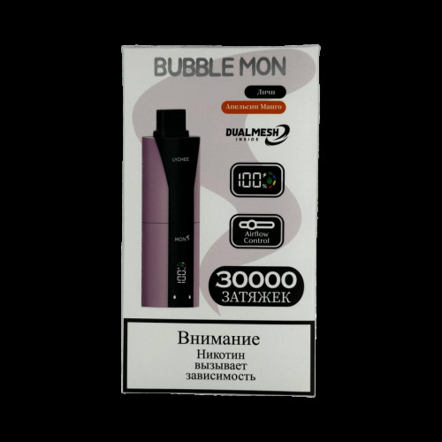 BUBBLE MON BOOSTER DUBLE 30000 Личи / апельсин манго 2%