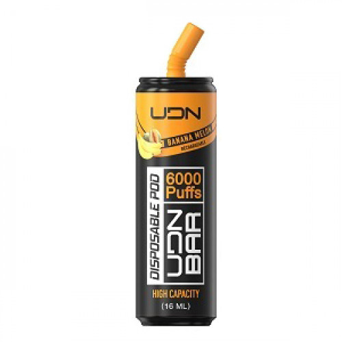 Электронная сигарета UDN BAR Banana Melon 6000 затяжек (УДН Бар Банан Дыня)